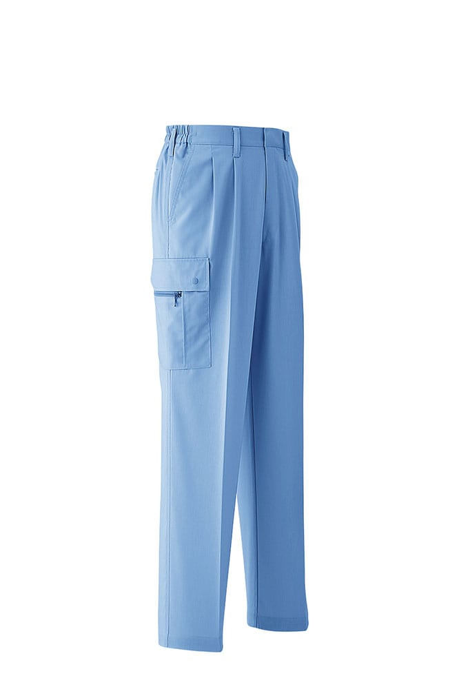 FATIGUE SLACKS カーゴパンツ Medium ブルー ツータックカーゴパンツ(作業着)の通販-オリジナル/オーダー