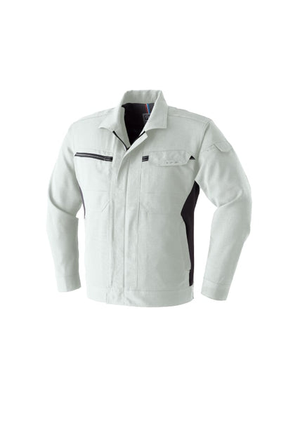 オーナー】フルジップシャツ2 ホワイト/ブルー Mサイズ 試着のみ