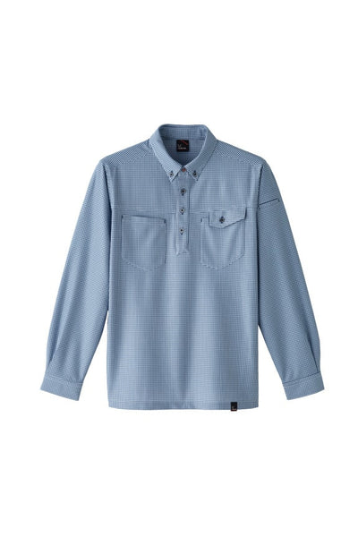 【希少/XL!!】PRADA ハーフボタン　長袖シャツ　ラバーロゴ　ストレッチ 希少/XL!!】PRADA ハーフボタン 長袖シャツ ラバーロゴ ストレッチ