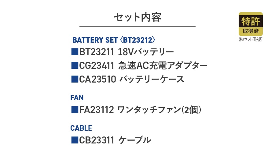 空調服®スターターキット SK23011 | WORKWEAR LAB/ワークウエア・ラボ