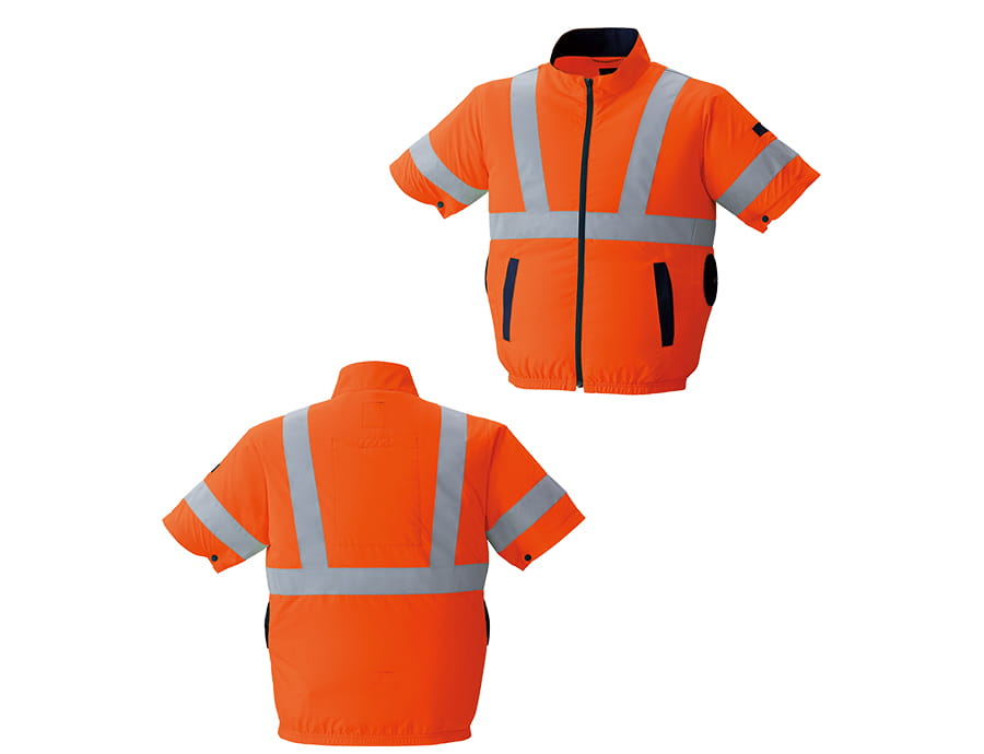 空調服®高視認半袖ブルゾン(横ファン) 9211 ※服のみ | WORKWEAR LAB